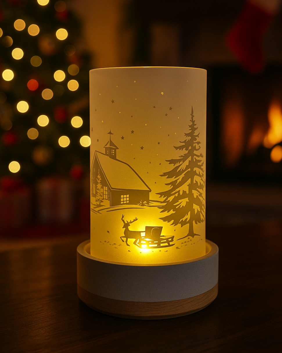 Windlicht Winterhütte